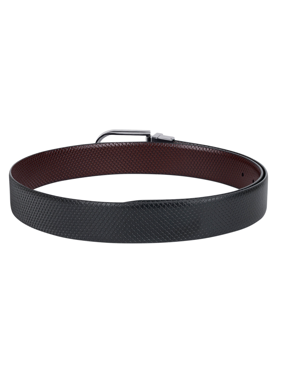 Men's Black & Brown Formal Italian Leather Reversible Belt For Men