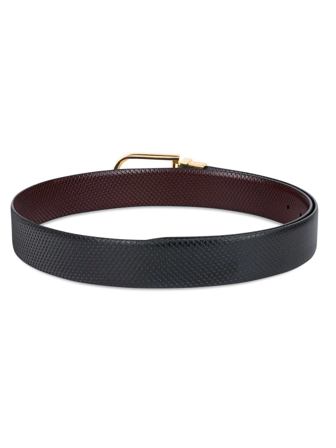 Men's Black & Brown Formal Italian Leather Reversible Belt For Men