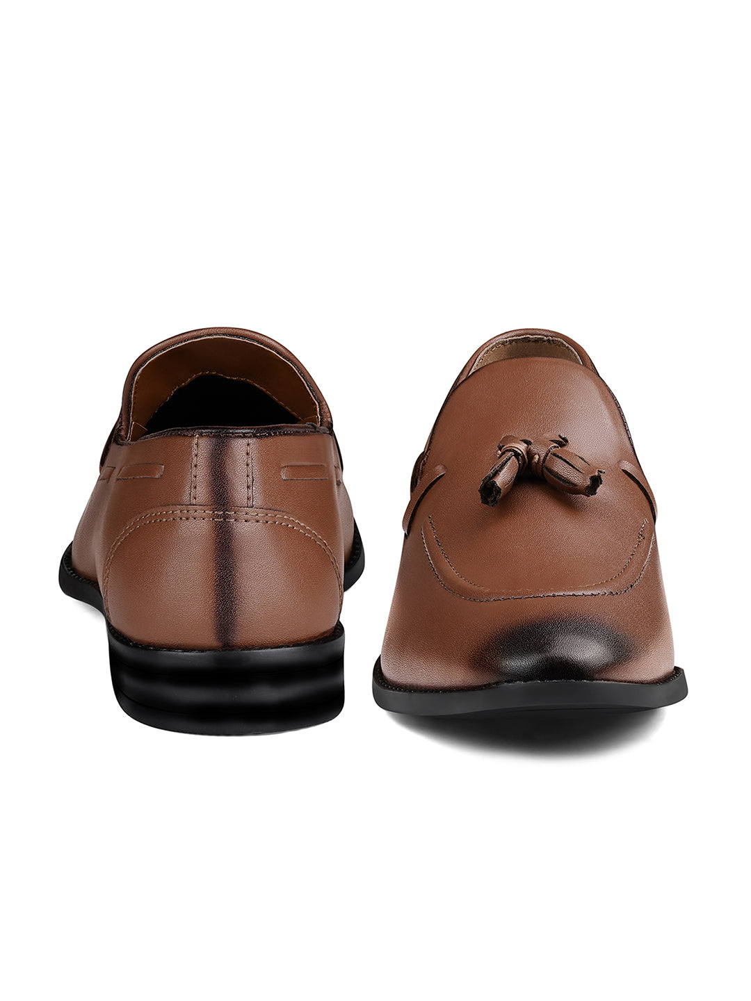 Tan Handcrafted Tassel Moccasin Slipon