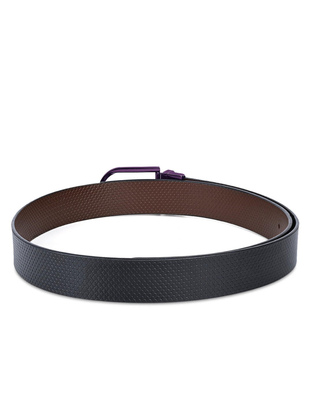 Men's Black & Brown Formal Italian Leather Reversible Belt For Men