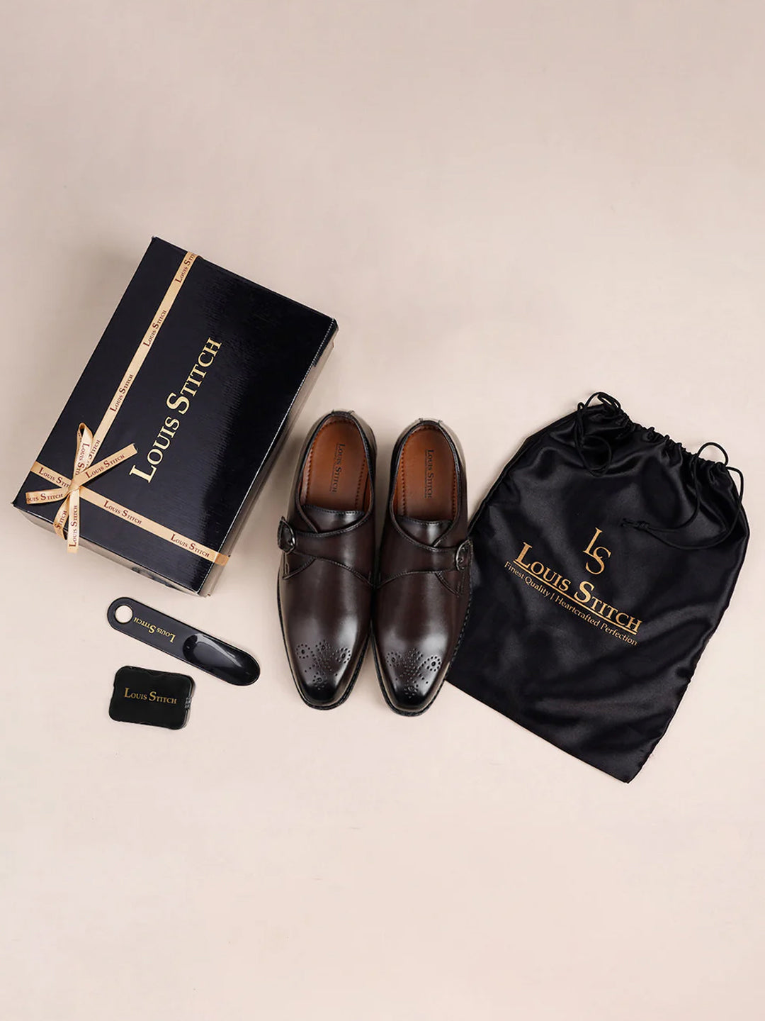 Brunette Brown Handcrafted Handcrafted Monks Slipon Shoe