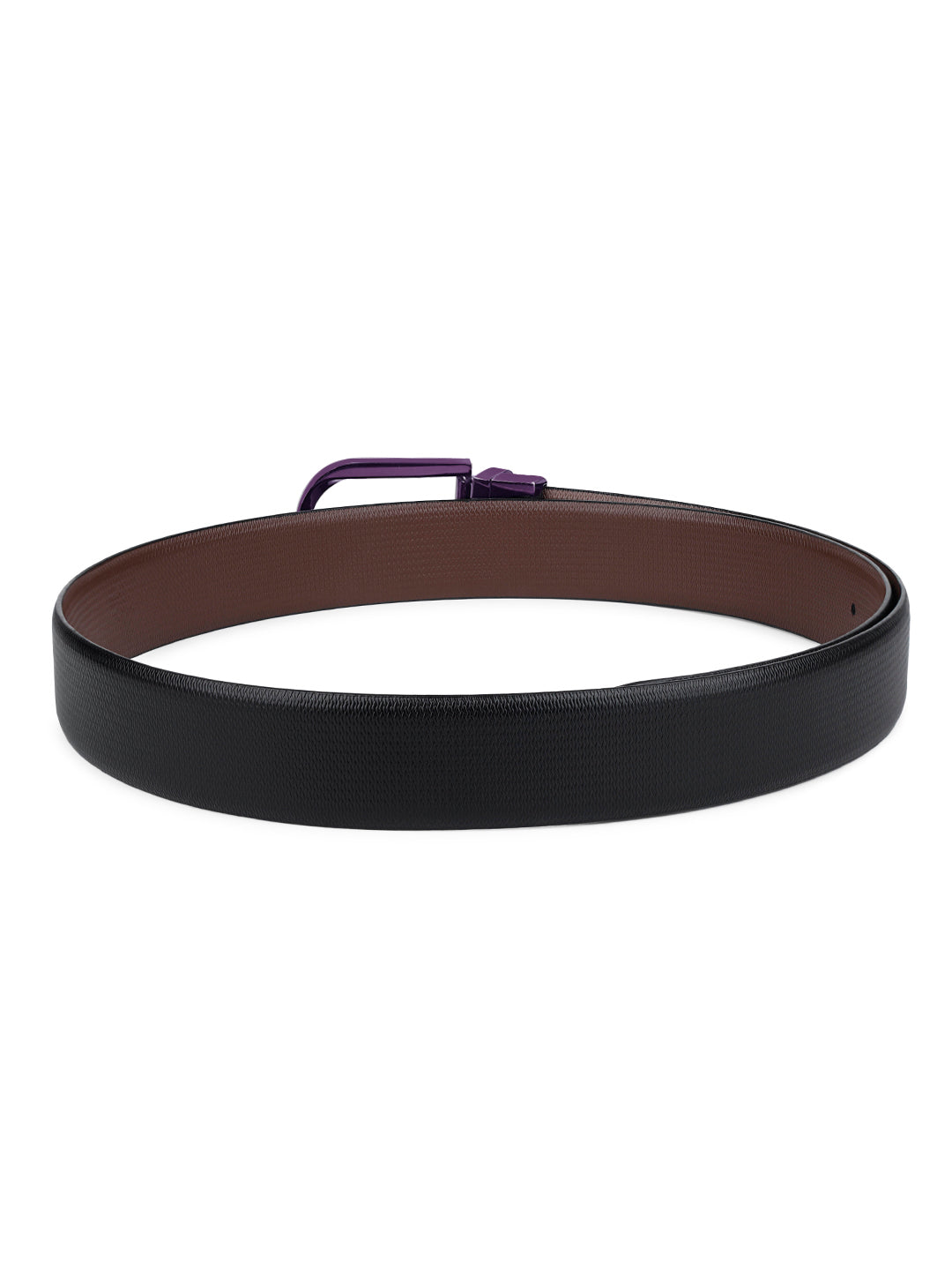 Men's Black & Brown Formal Italian Leather Reversible Belt For Men