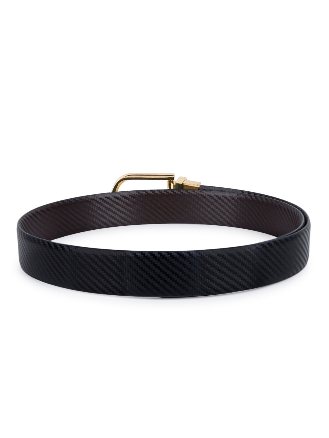Men's Black & Brown Formal Italian Leather Reversible Belt For Men