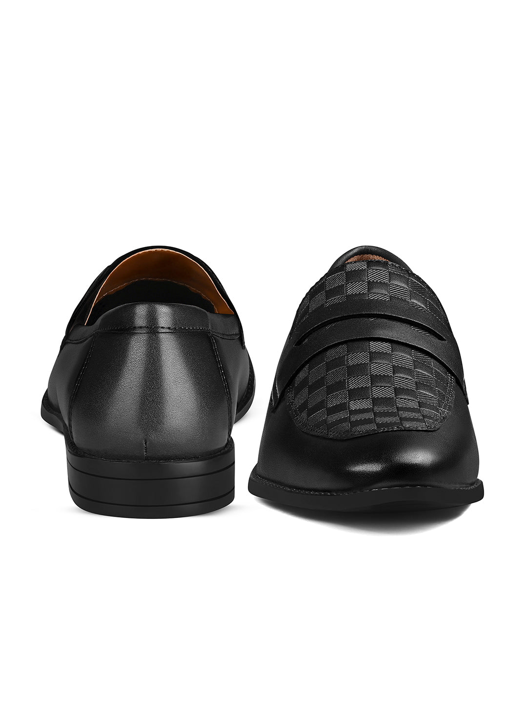 Jet Black Handcrafted Moccasin Slipon