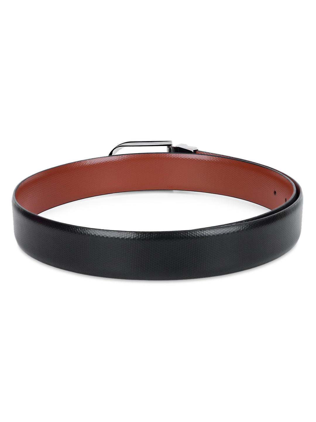Men's Black & Brown Formal Italian Leather Reversible Belt For Men