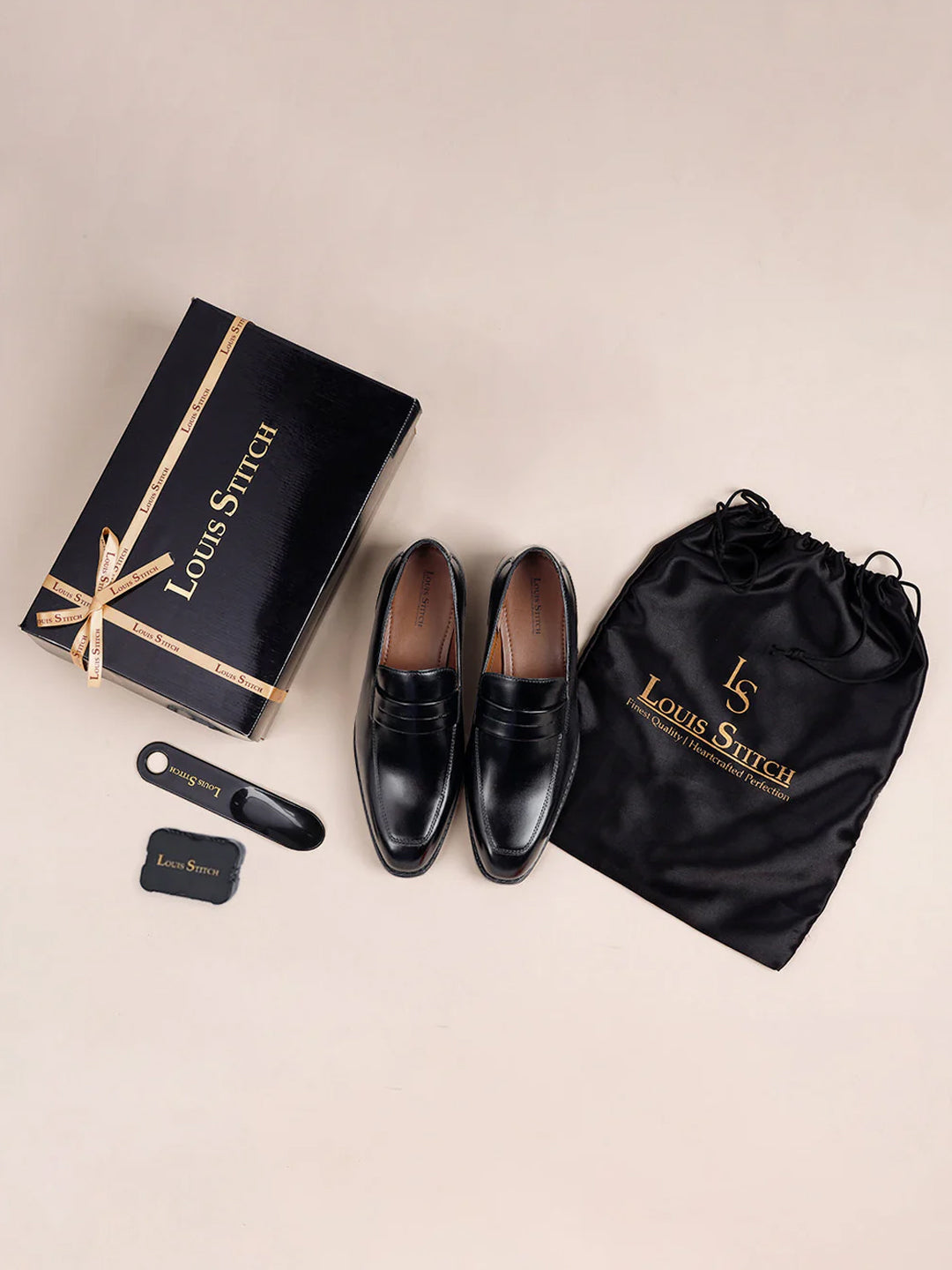 Jet Black Handcrafted Dual Tone Moccasins Slipons