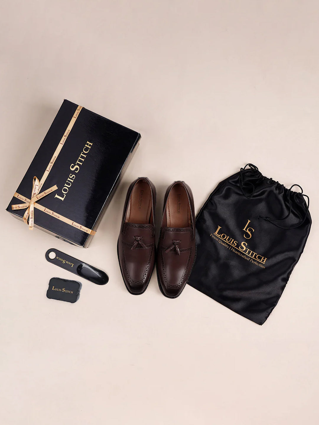 Brunette Brown Handcrafted Tassel Moccasins Slipons