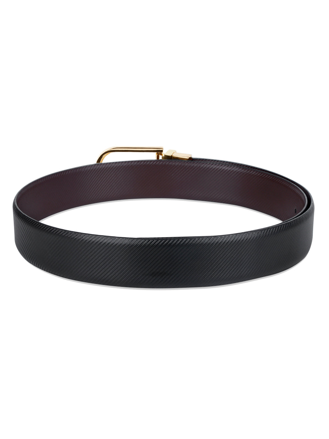 Men's Black & Brown Formal Italian Leather Reversible Belt For Men