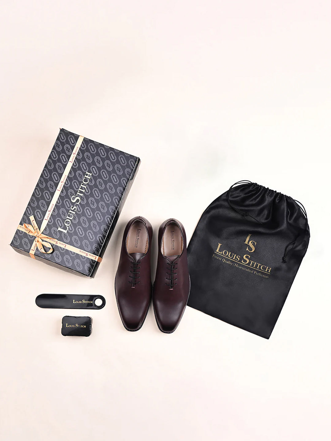 Rosewood Handcrafted Lace-Up Wholecut Derby Shoe