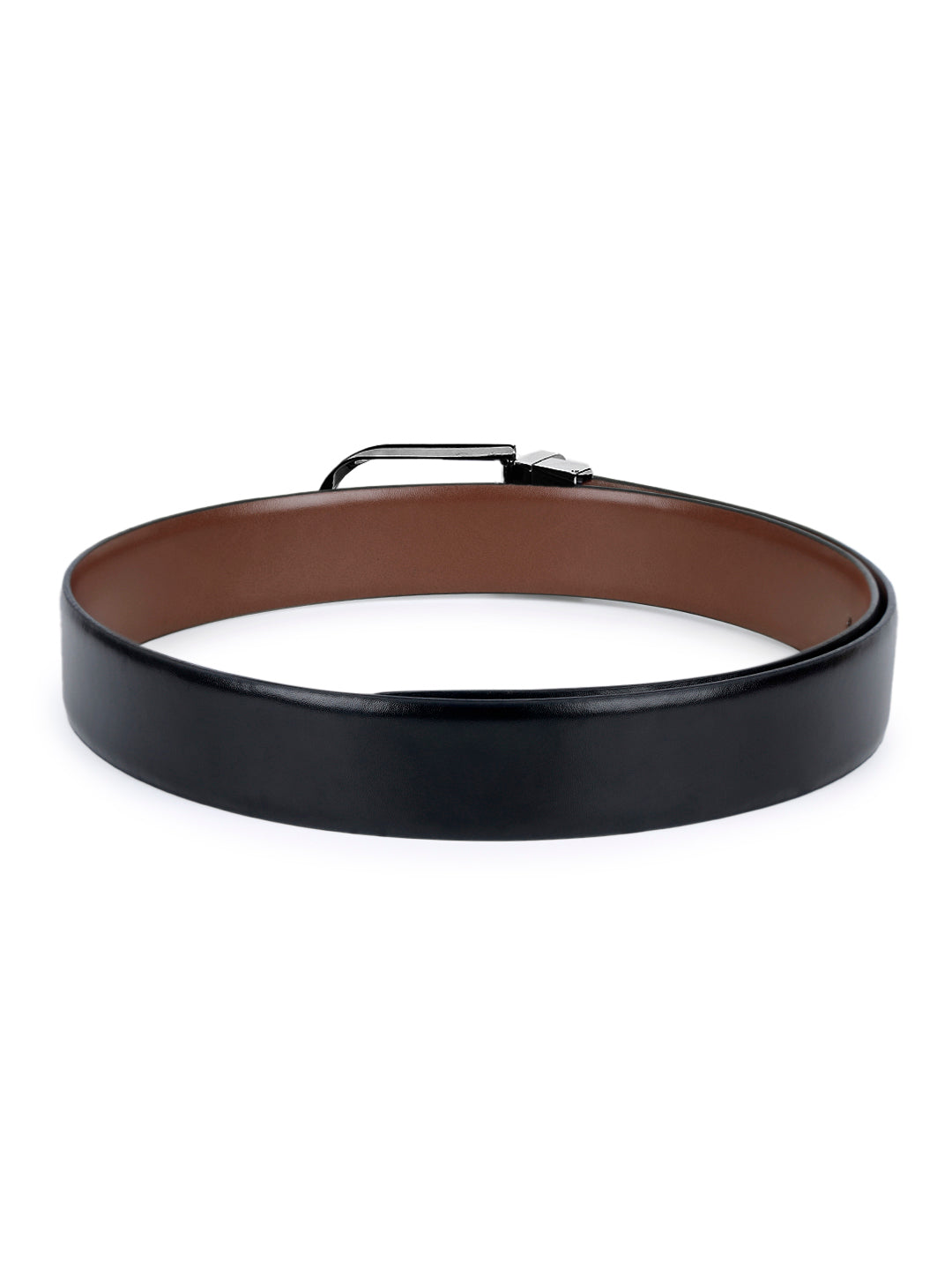 Men's Black & Brown Formal Italian Leather Reversible Belt For Men