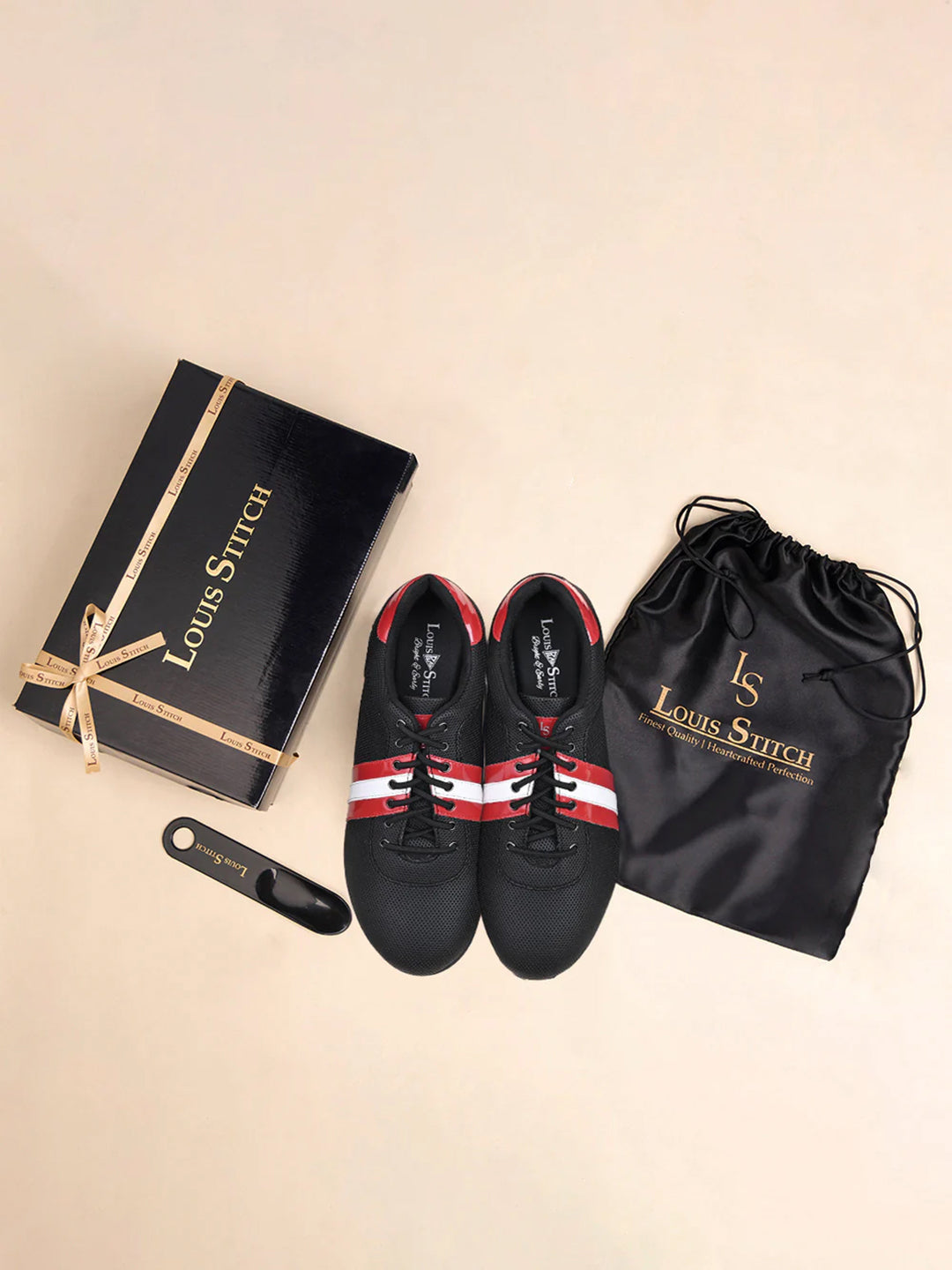 Egyptian Black Fashion Color Blocked Lace-Up Sneaker