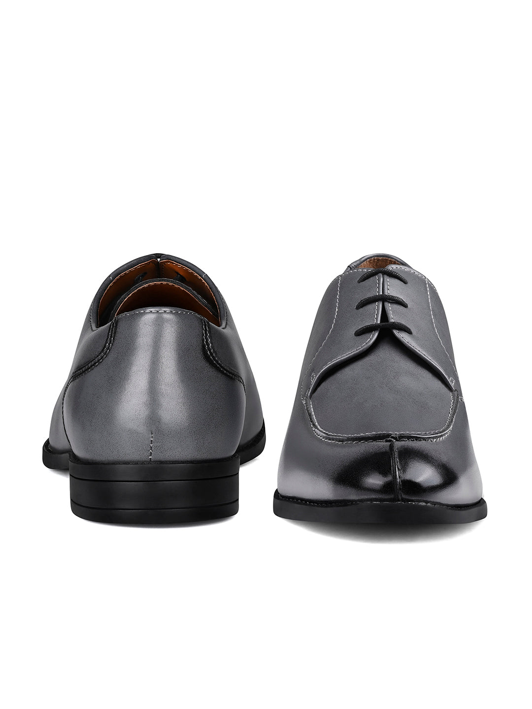 Ash Grey Handcrafted Derby Laceups Shoes