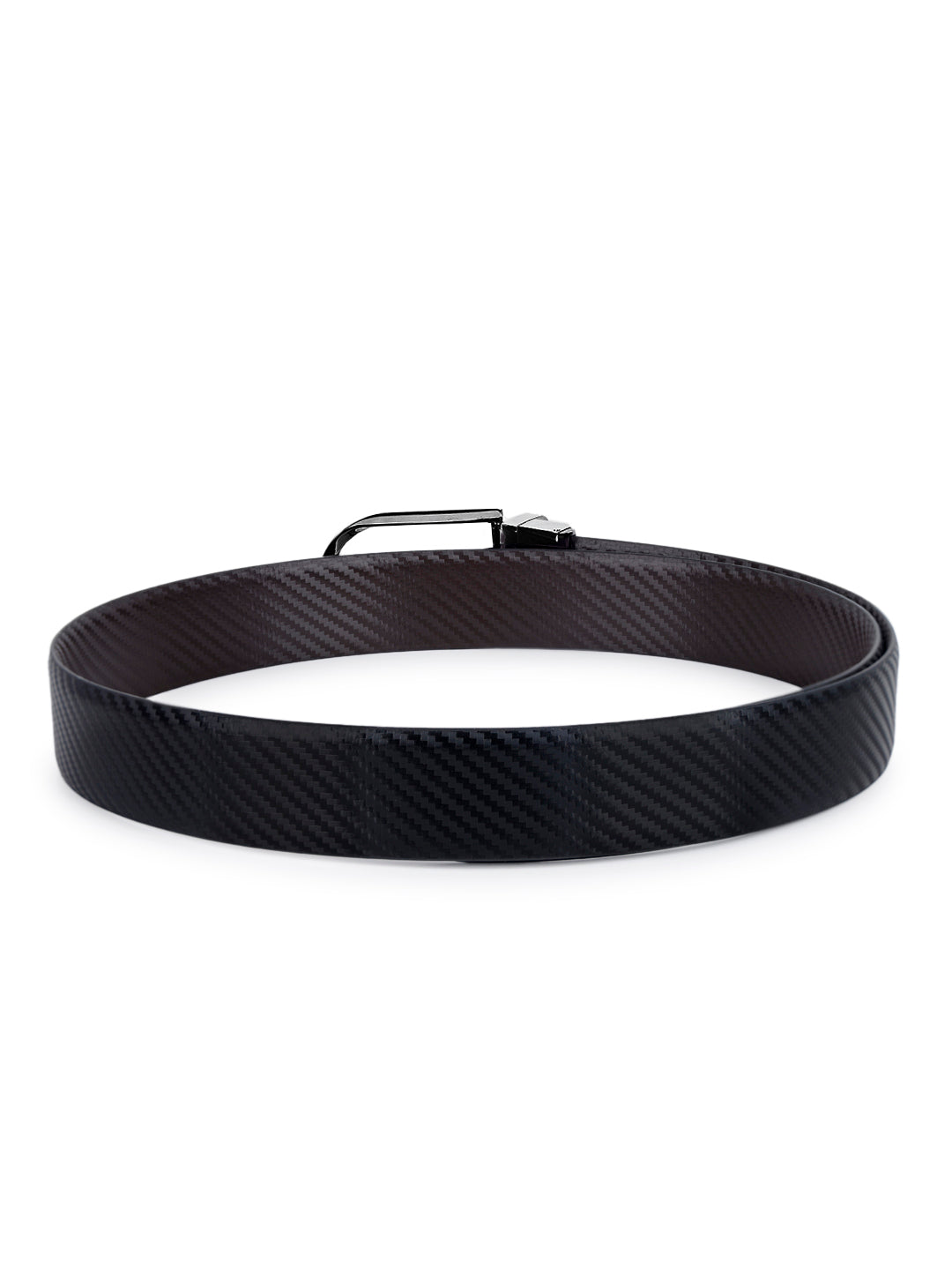 Men's Black & Brown Formal Italian Leather Reversible Belt For Men