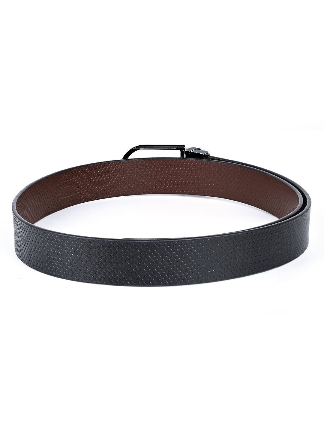 Men's Black & Brown Formal Italian Leather Reversible Belt For Men