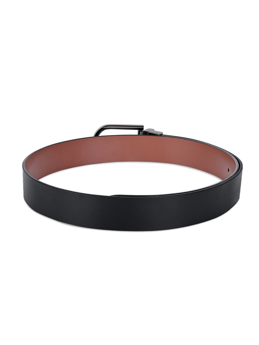 Men's Black & Brown Formal Italian Leather Reversible Belt For Men