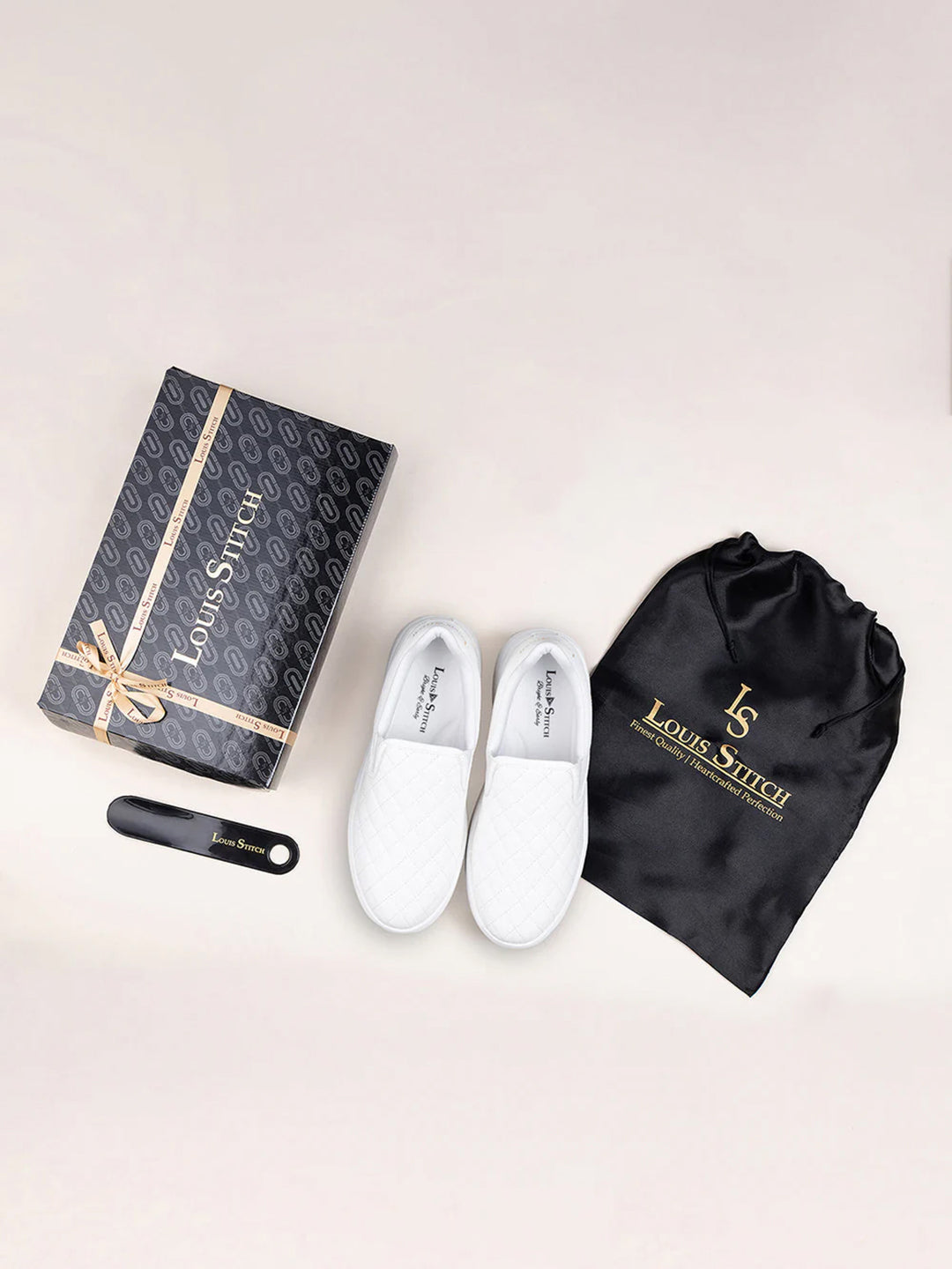 White Slip-On Sneakers For Men