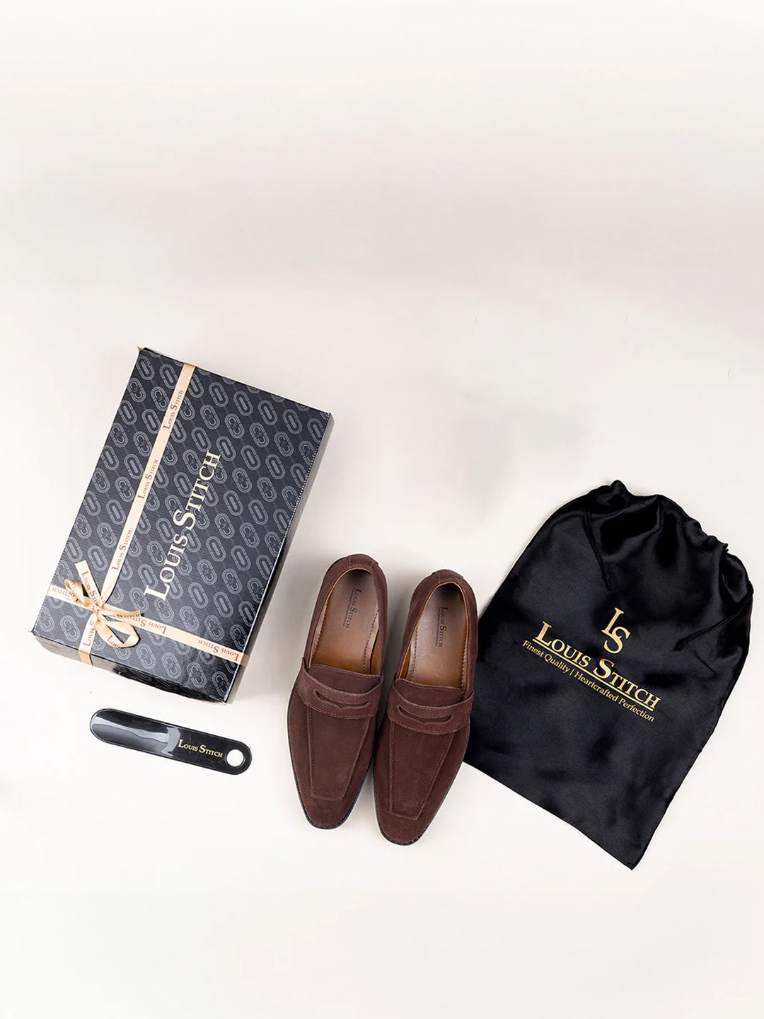 Brunette Brown Handcrafted Italian Suede Leather Moccasin Shoe