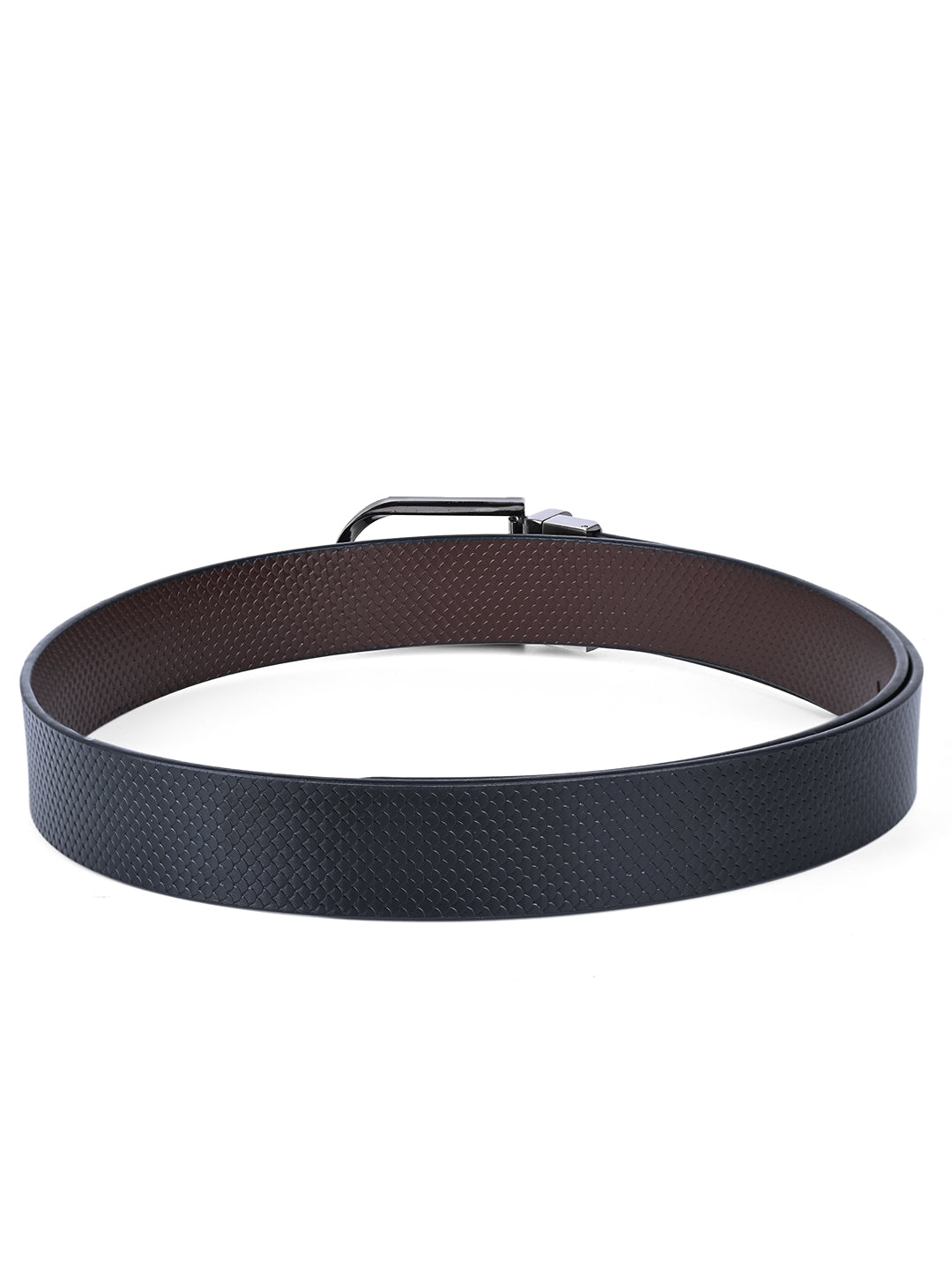 Men's Black & Brown Formal Italian Leather Reversible Belt For Men