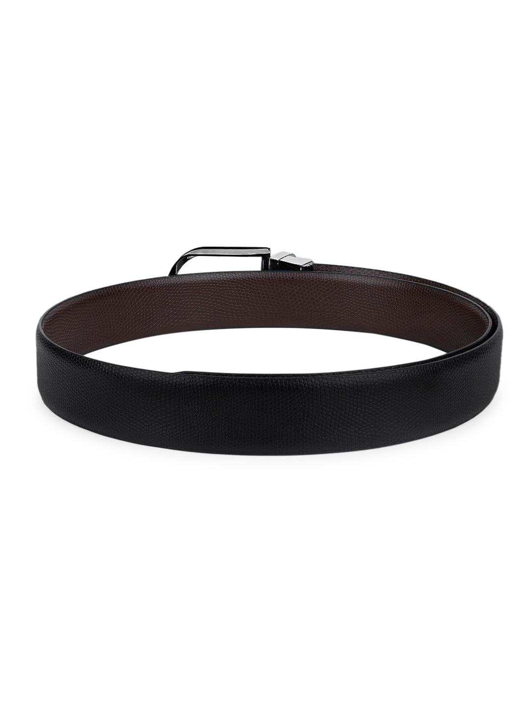 Men's Black & Brown Formal Italian Leather Reversible Belt For Men