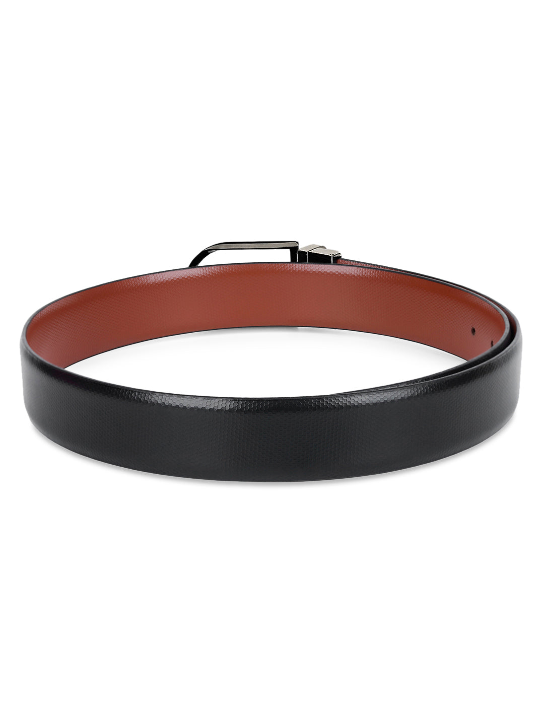 Men's Black & Brown Formal Italian Leather Reversible Belt For Men