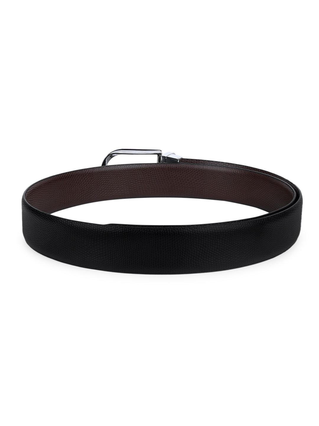 Men's Black & Brown Formal Italian Leather Reversible Belt For Men