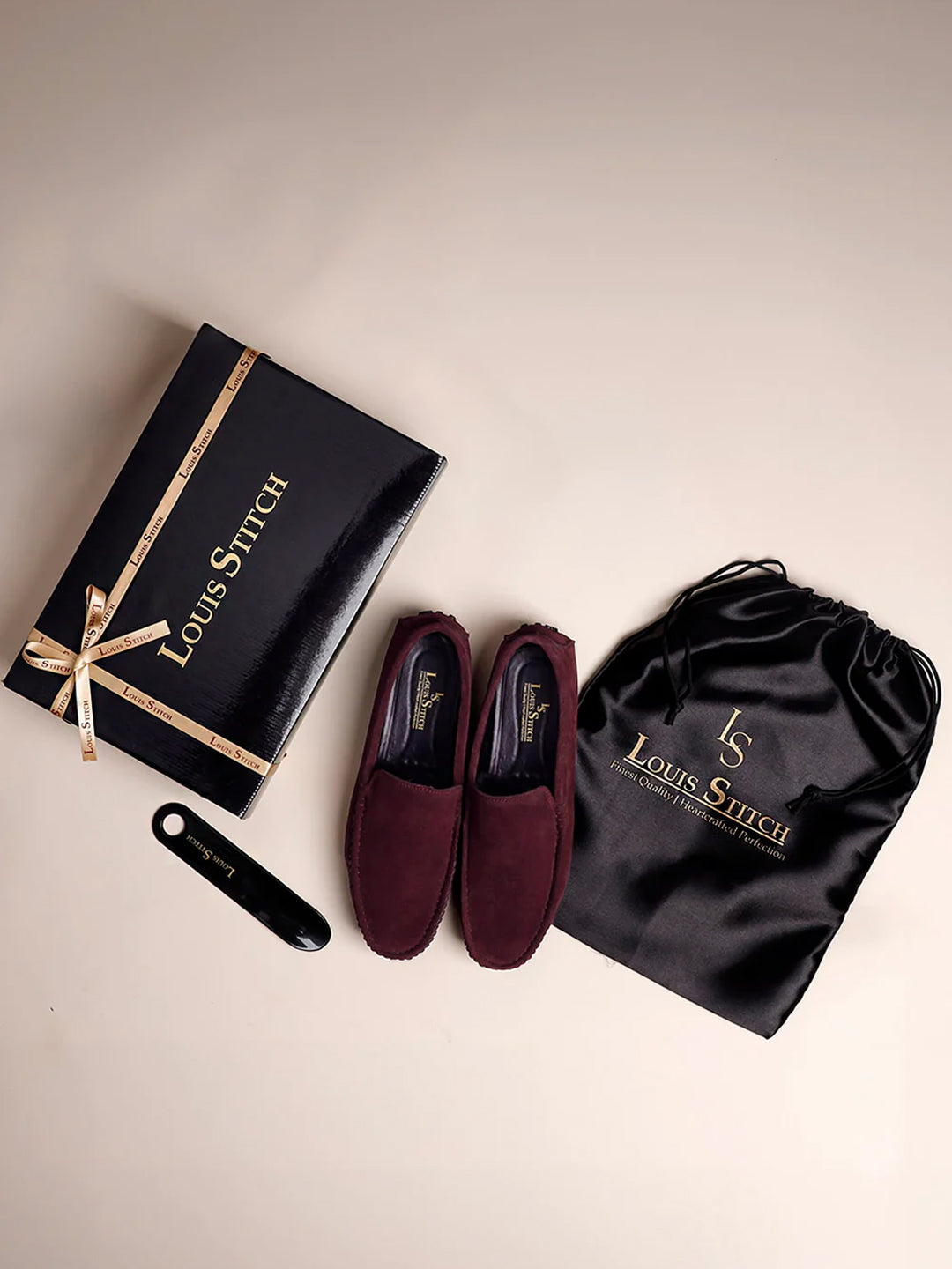 Rosewood Handmade Italian Suede Leather Slip-On Penny Loafers