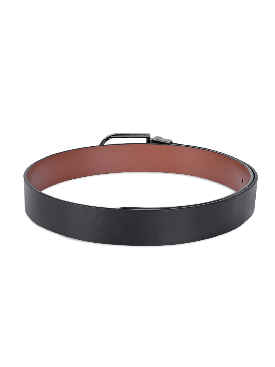 Men's Black & Brown Formal Italian Leather Reversible Belt For Men