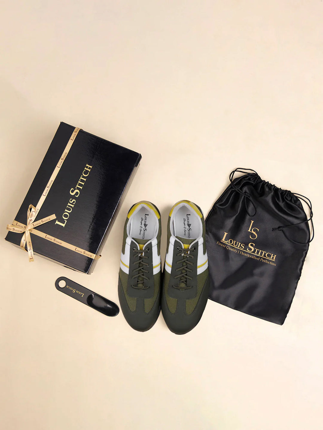 Mexican Green Fashion Color Blocked Lace-Up Sneaker