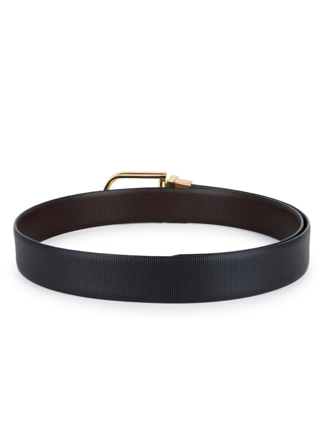 Men's Black & Brown Formal Italian Leather Reversible Belt For Men