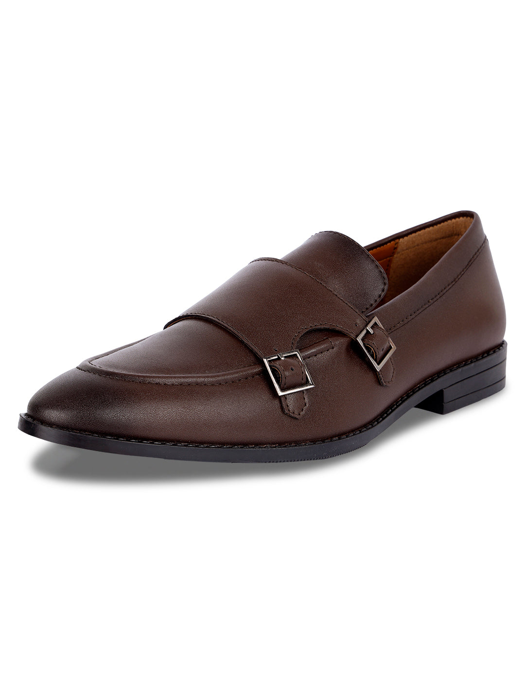 Brunette Brown Handcrafted Slipon Style Comfortable Monks
