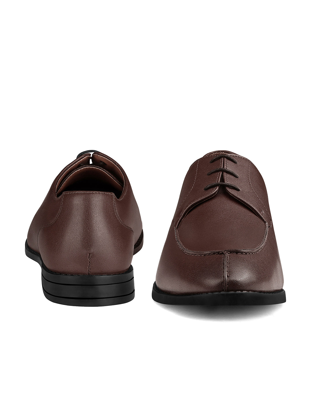 Brunette Brown Handcrafted Derby Laceups Shoes