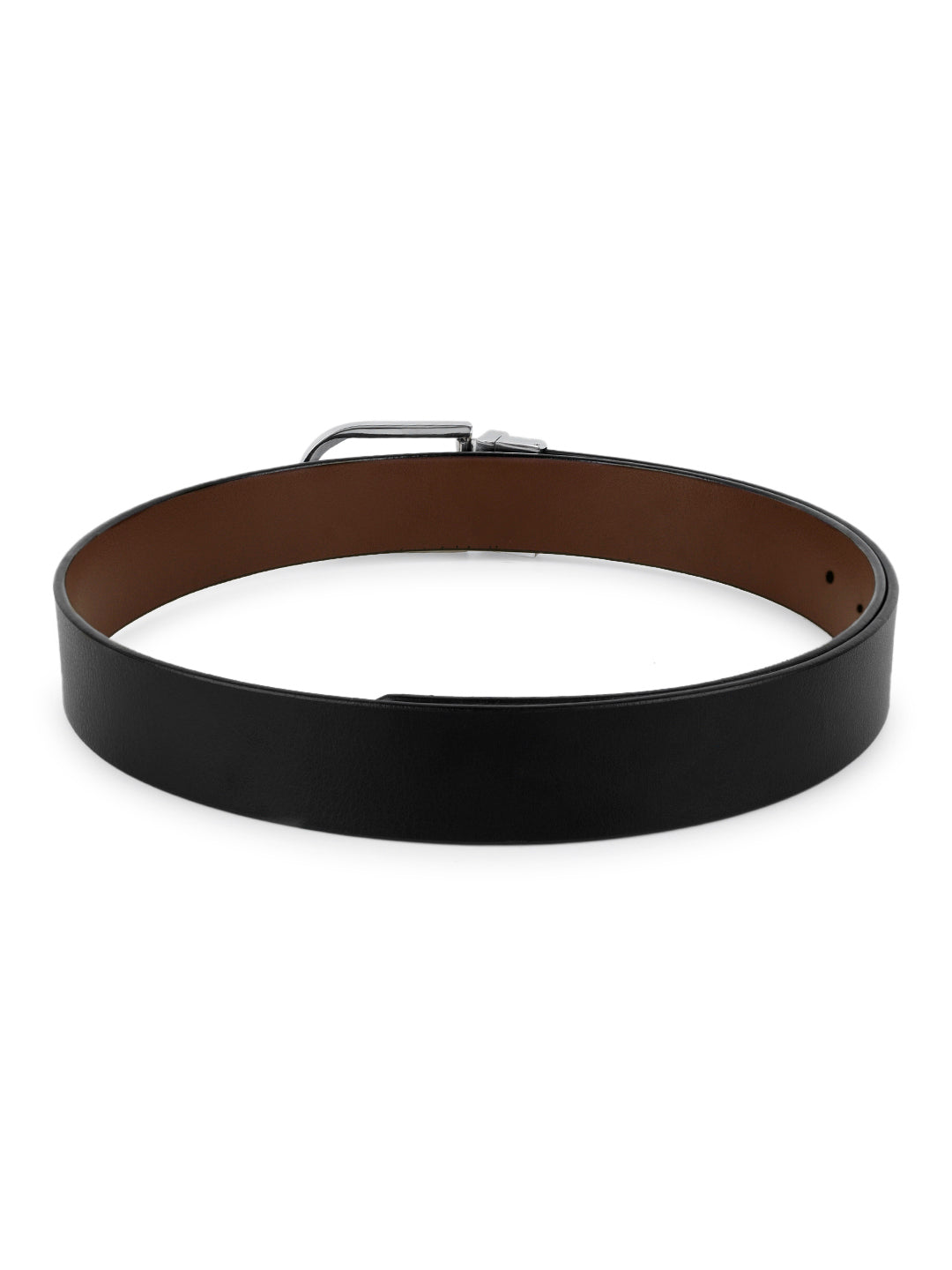 Men's Black & Brown Formal Italian Leather Reversible Belt For Men