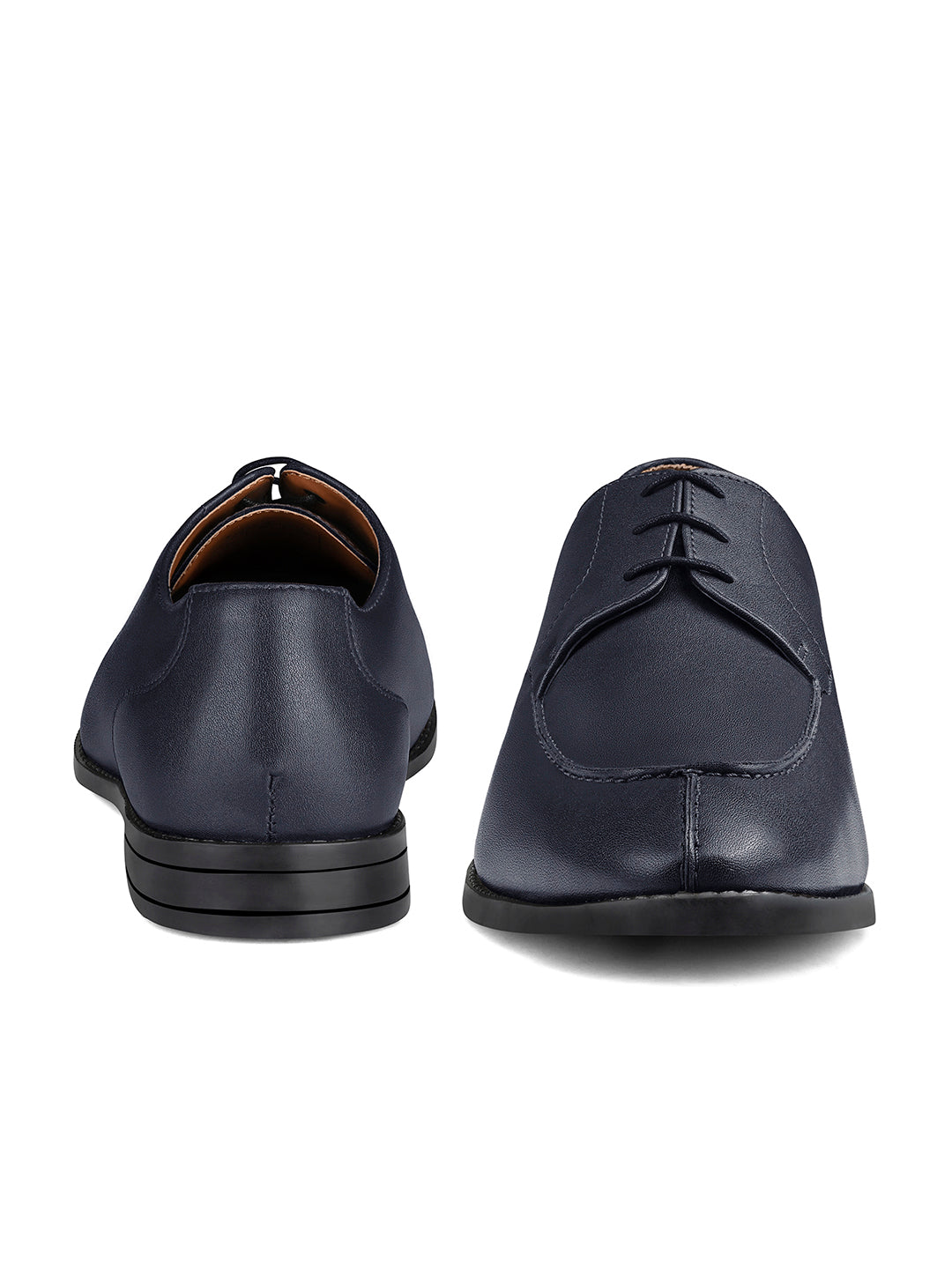 Federal Blue Handcrafted Derby Laceups Shoes
