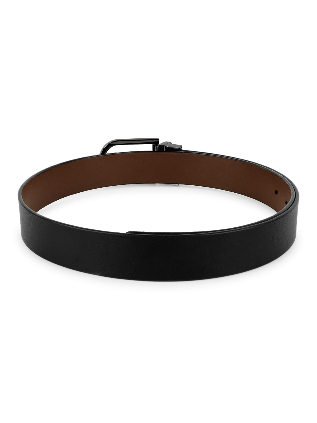 Men's Black & Brown Formal Italian Leather Reversible Belt For Men