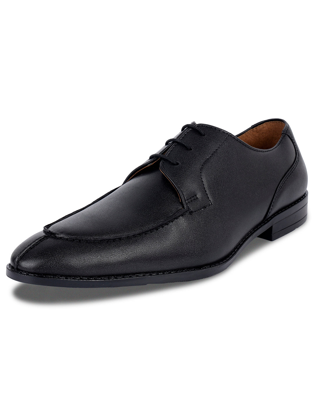 Jet Black Handcrafted Derby Laceups Shoes