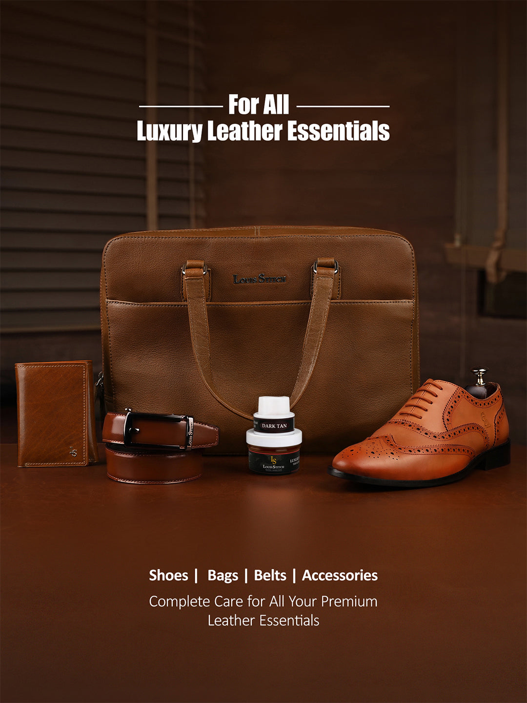 Dark Tan Leather Shoe Cream with Applicator - Best for Shoes and other leather articles (Pack of 2)