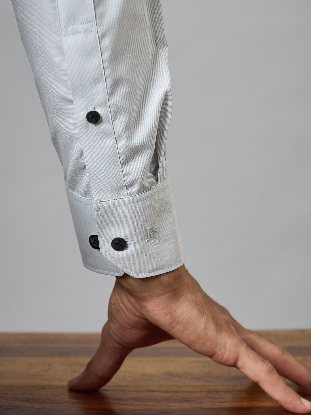 Men's Grey Full Sleeves Regular Fit Formal Shirt