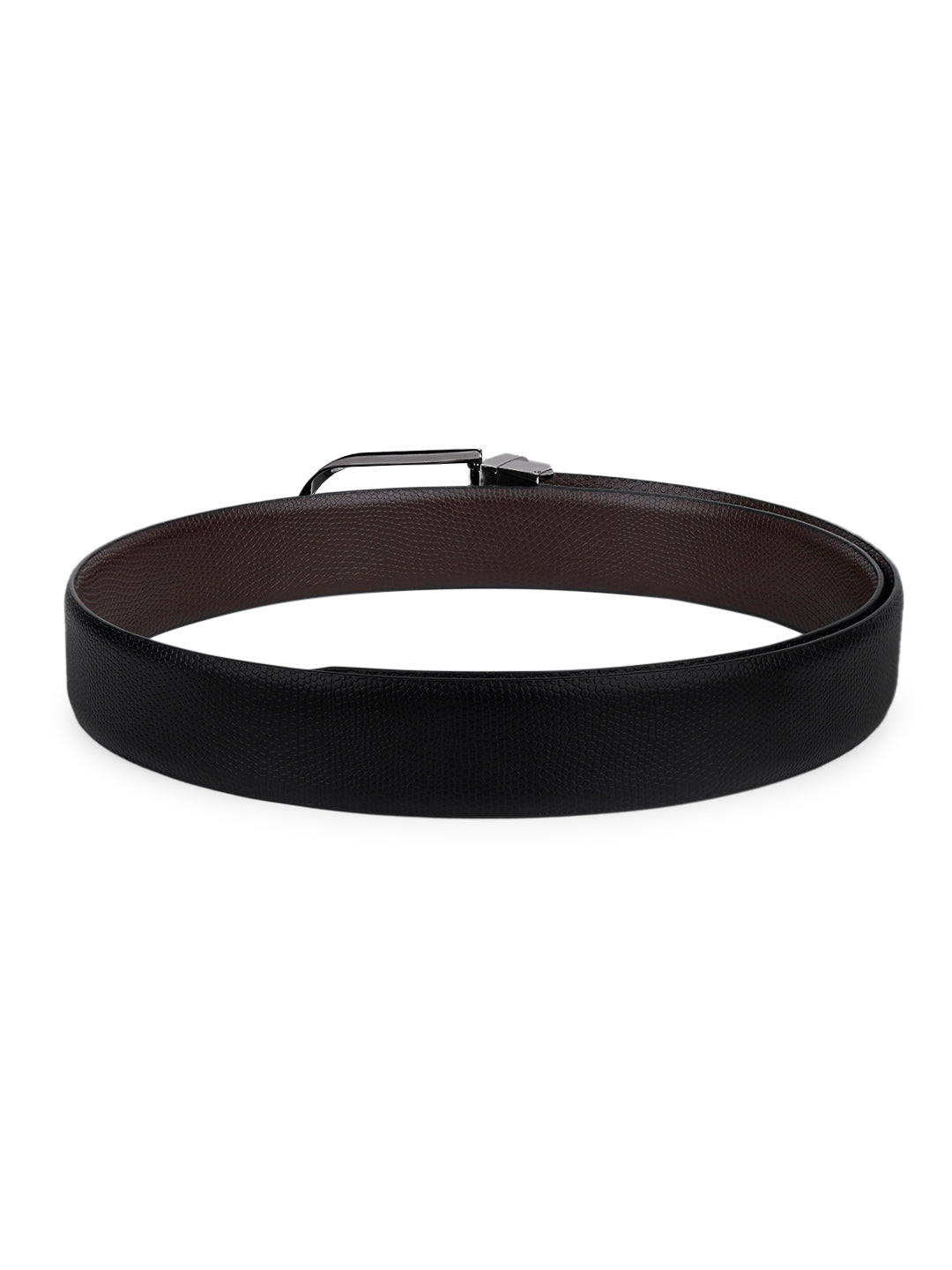 Men's Black & Brown Formal Italian Leather Reversible Belt For Men