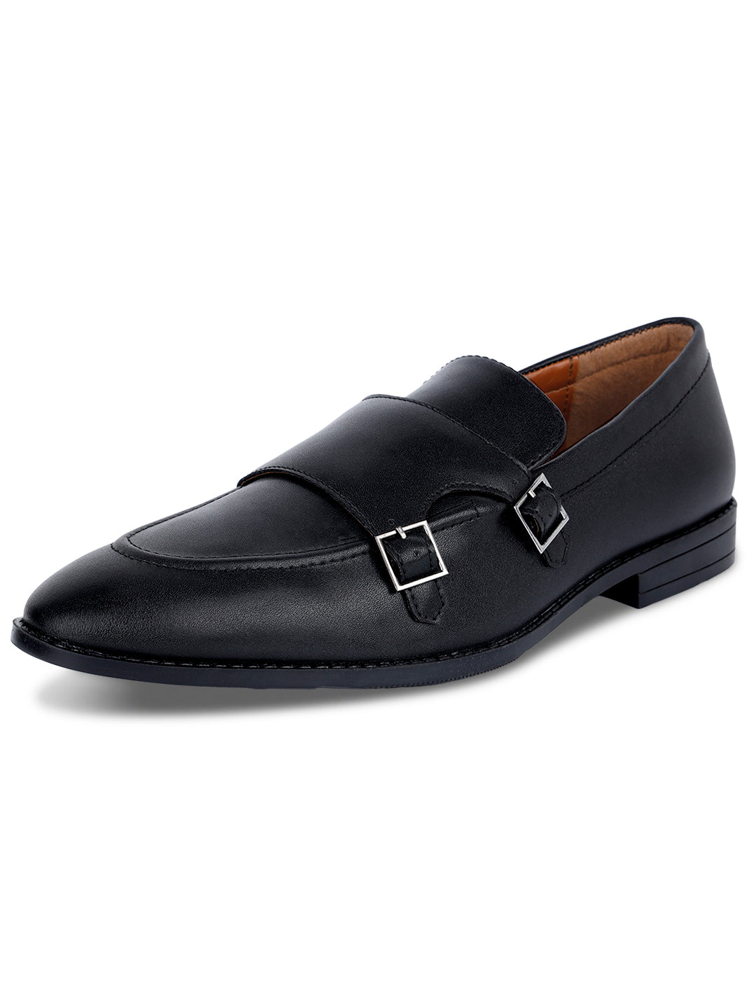 Obsidian Black Handcrafted Slipon Style Comfortable Monks