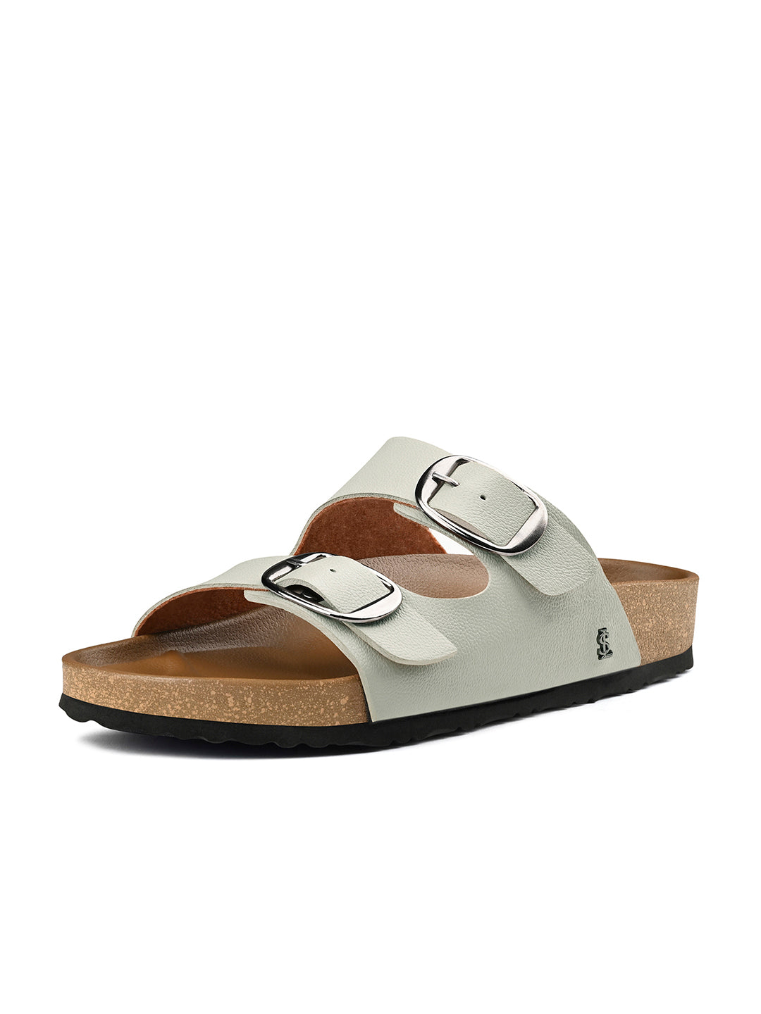 Cool Mint Double Strap Lightweight Open Toe Cork Sandal