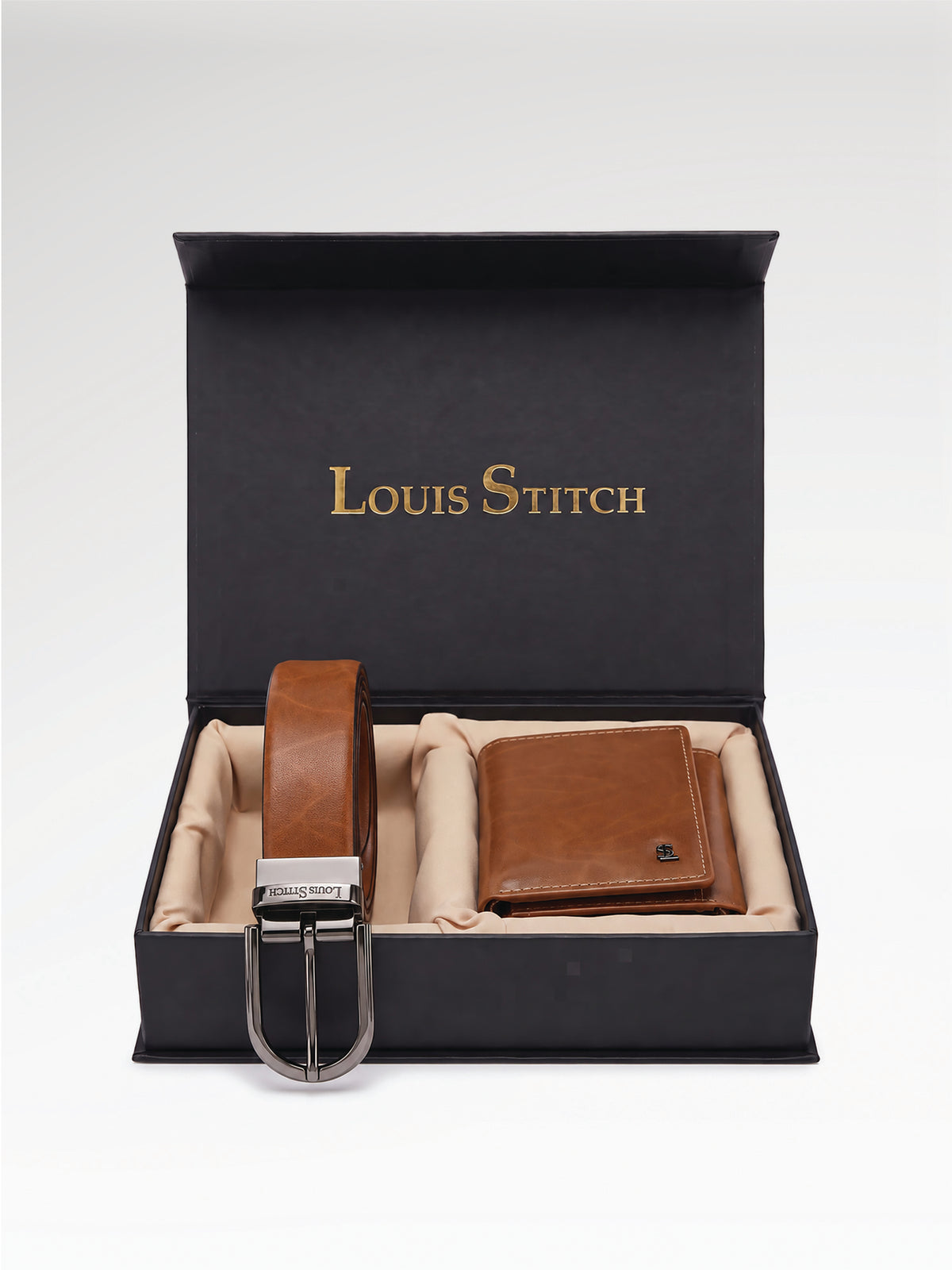 Coffee Tan Belt & Wallet Set