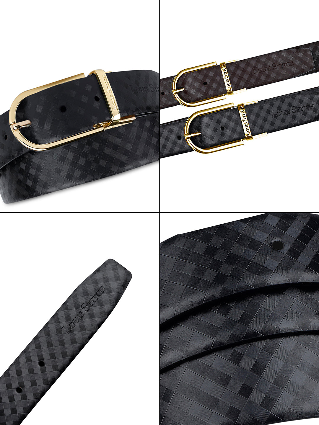 Handcrafted Spanish Leather Reversible Belt For Men