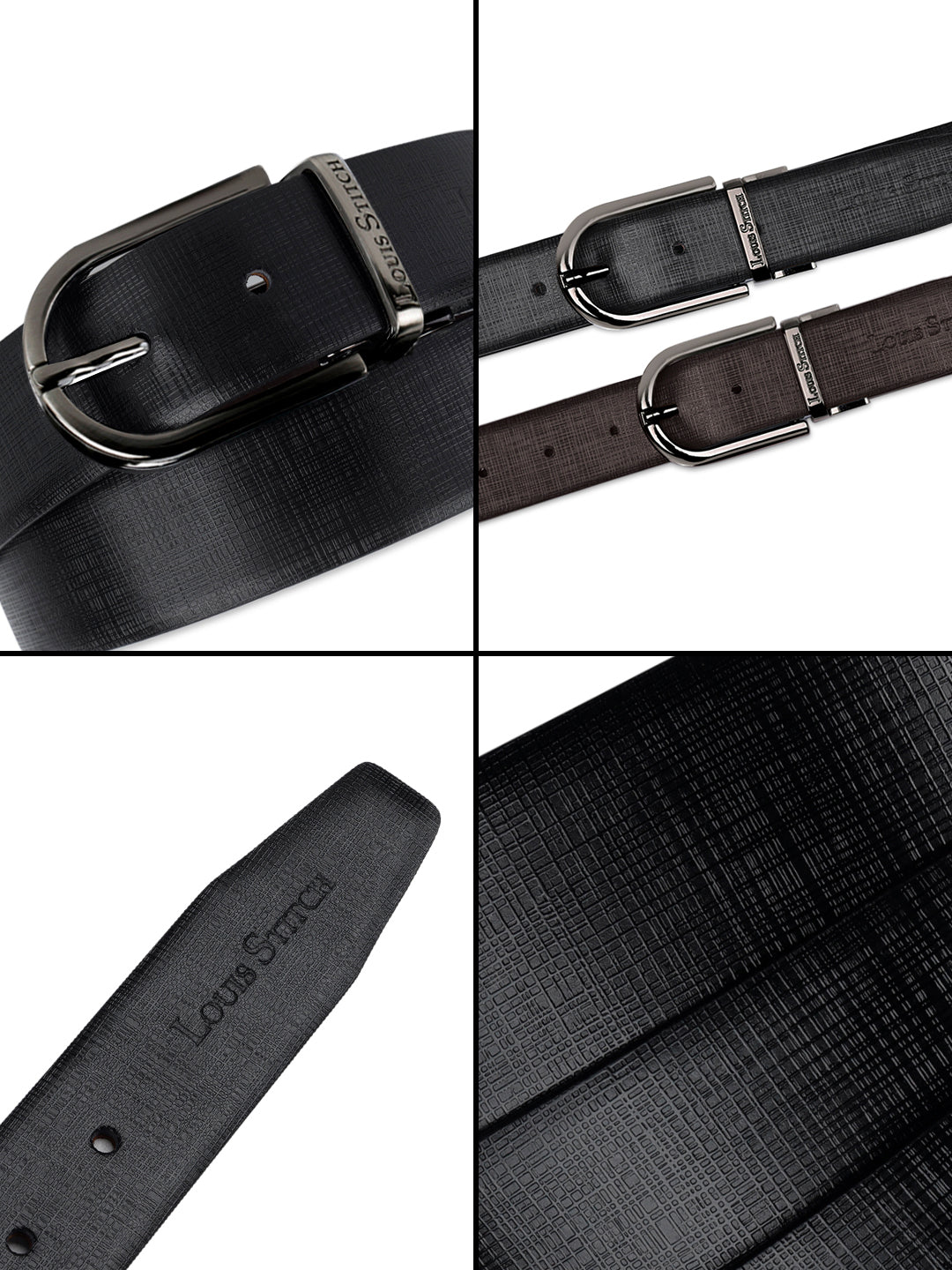 Handcrafted Spanish Leather Reversible Belt For Men