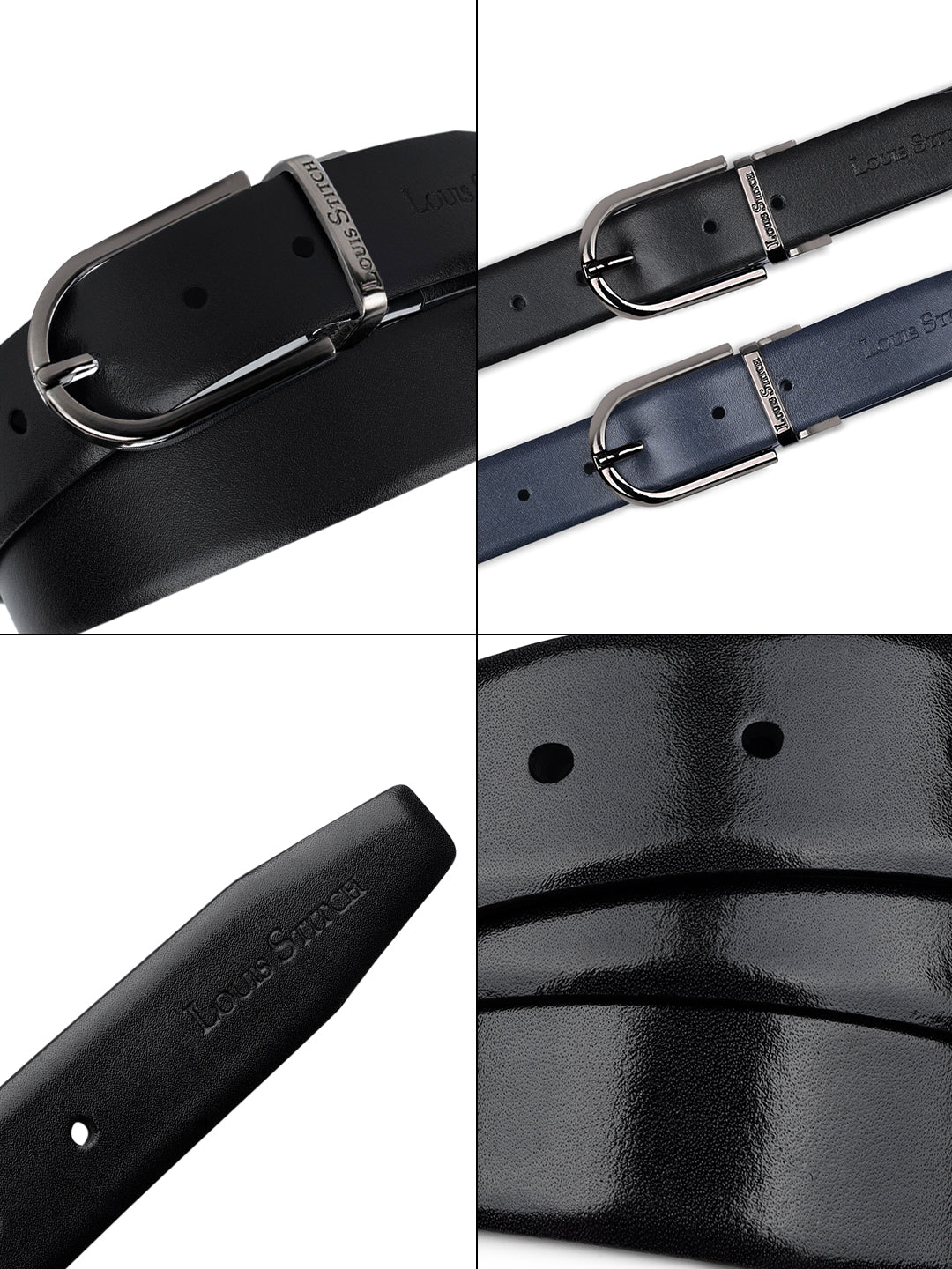 Handcrafted Spanish Leather Reversible Belt For Men