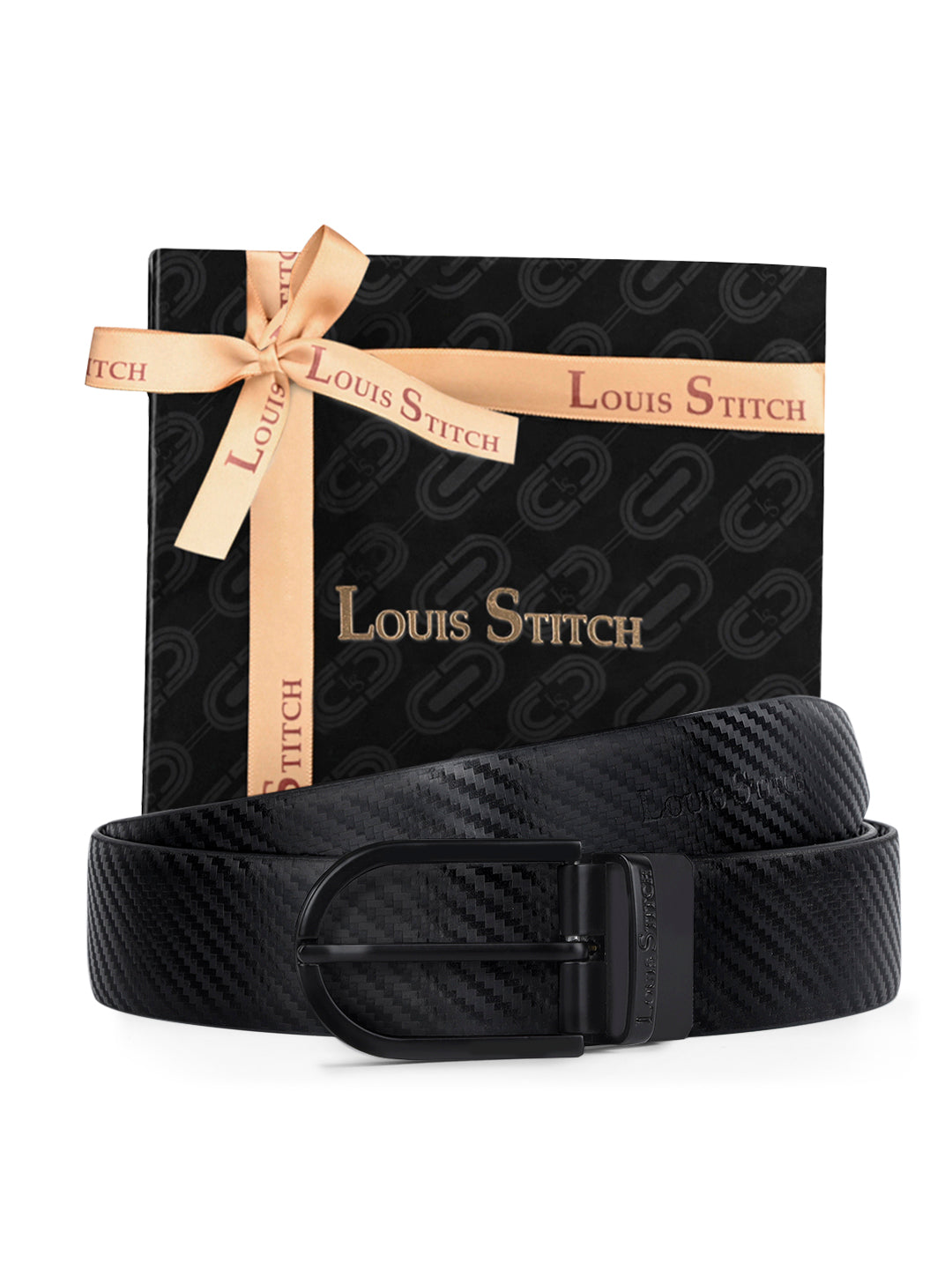 Men's Black & Brown Formal Italian Leather Reversible Belt For Men