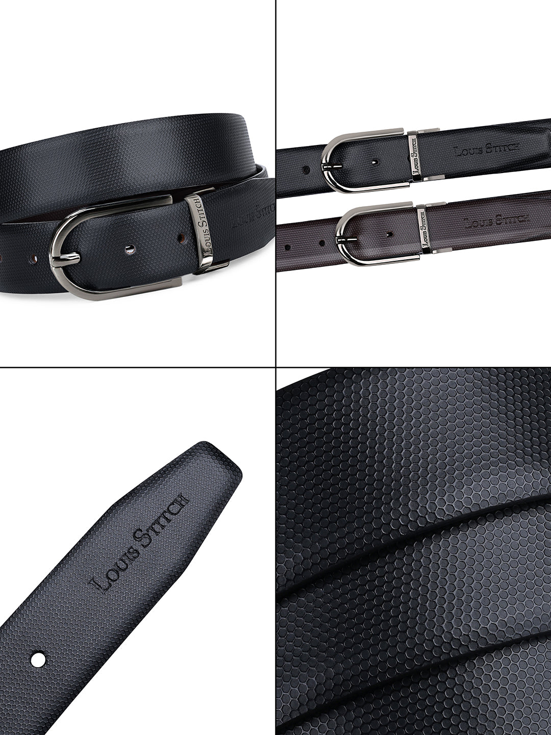 Handcrafted Spanish Leather Reversible Belt For Men