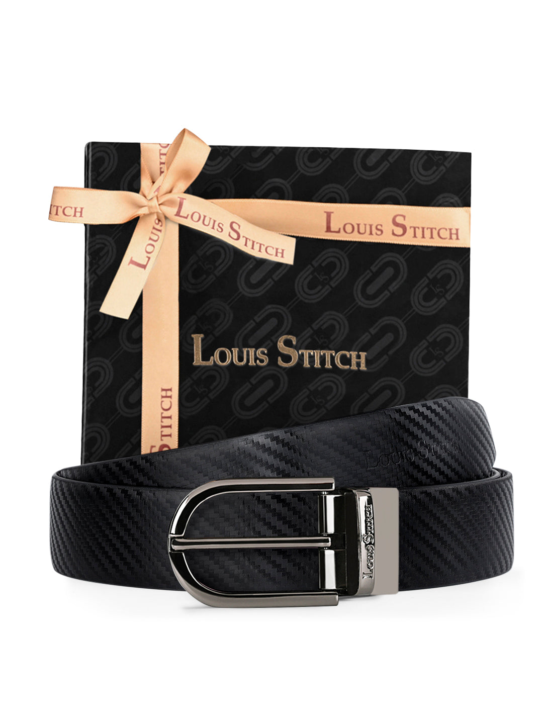 Men's Black & Brown Formal Italian Leather Reversible Belt For Men
