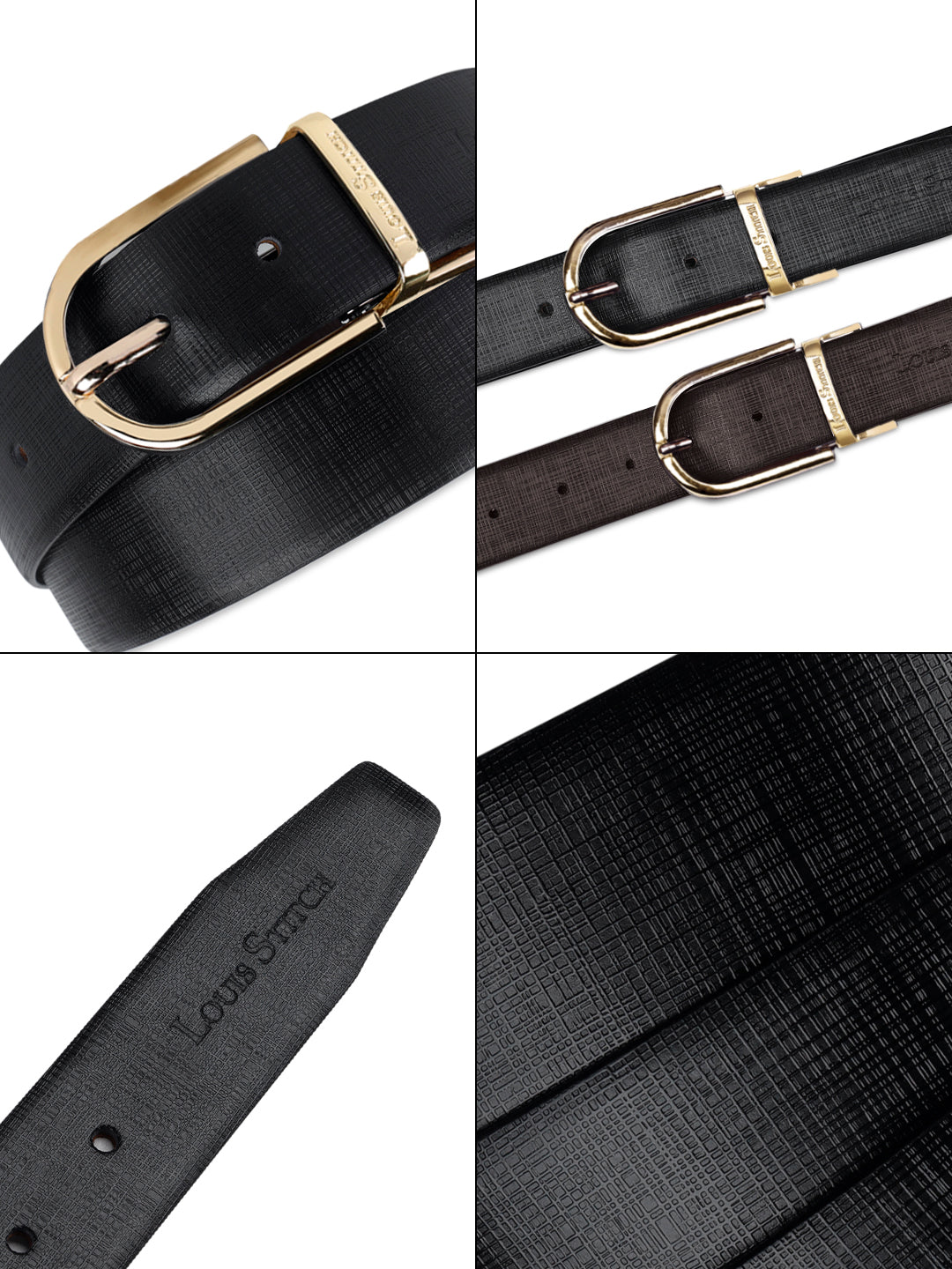 Handcrafted Spanish Leather Reversible Belt For Men