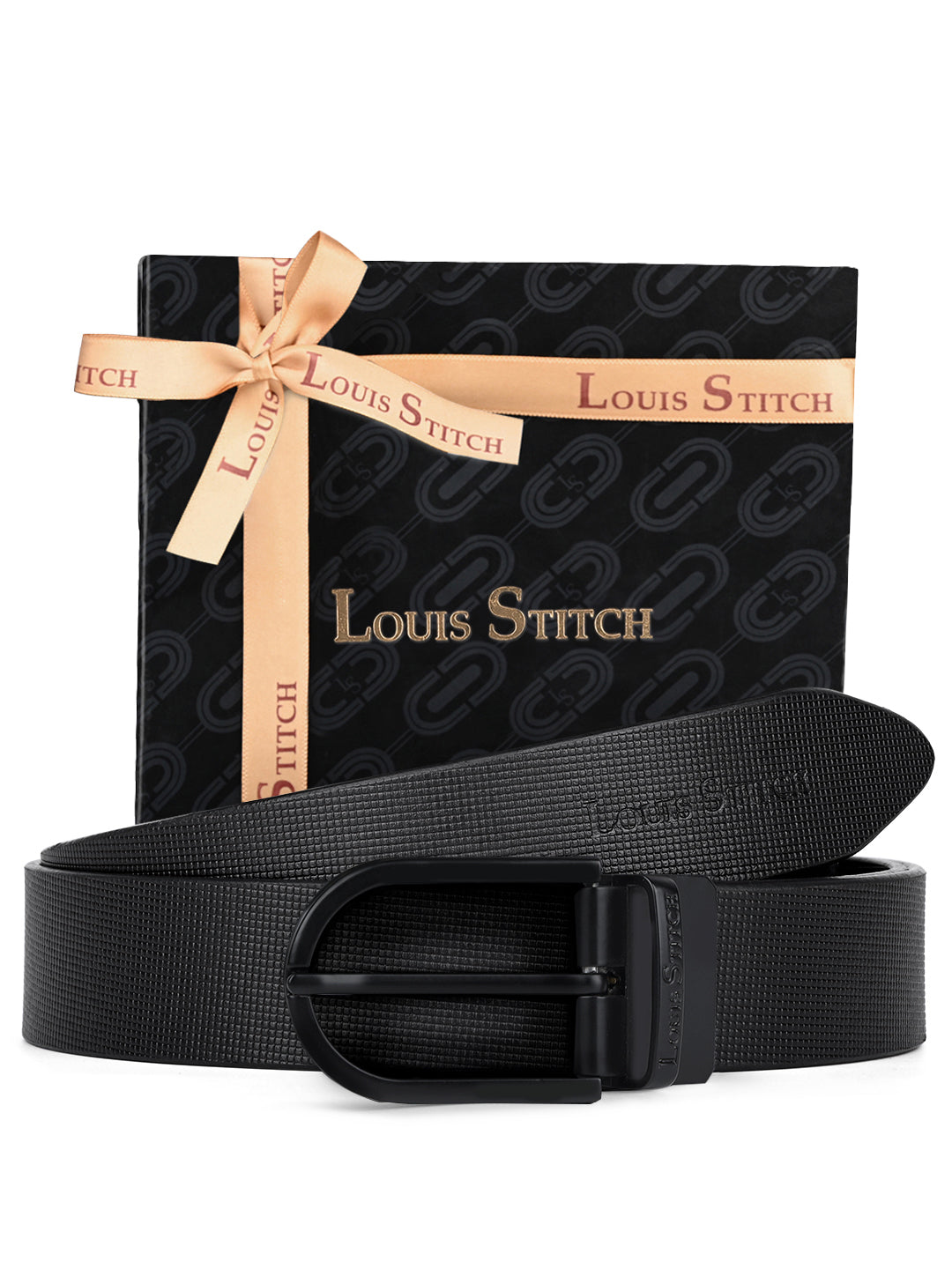 Men's Black & Brown Formal Italian Leather Reversible Belt For Men