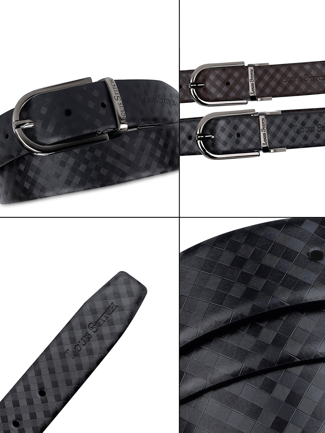 Handcrafted Spanish Leather Reversible Belt For Men